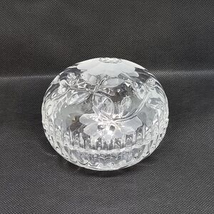Vintage Princess House Lead Crystal 2 Pc Ring Dish in Heritage Floral Pattern